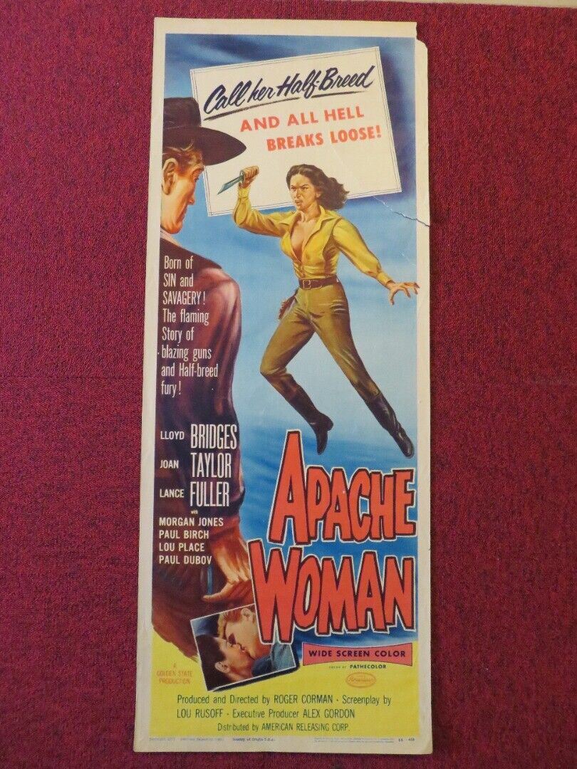 APACHE WOMAN US INSERT (14"x 36") POSTER LLOYD BRIDGES JOAN TAYLOR 1955