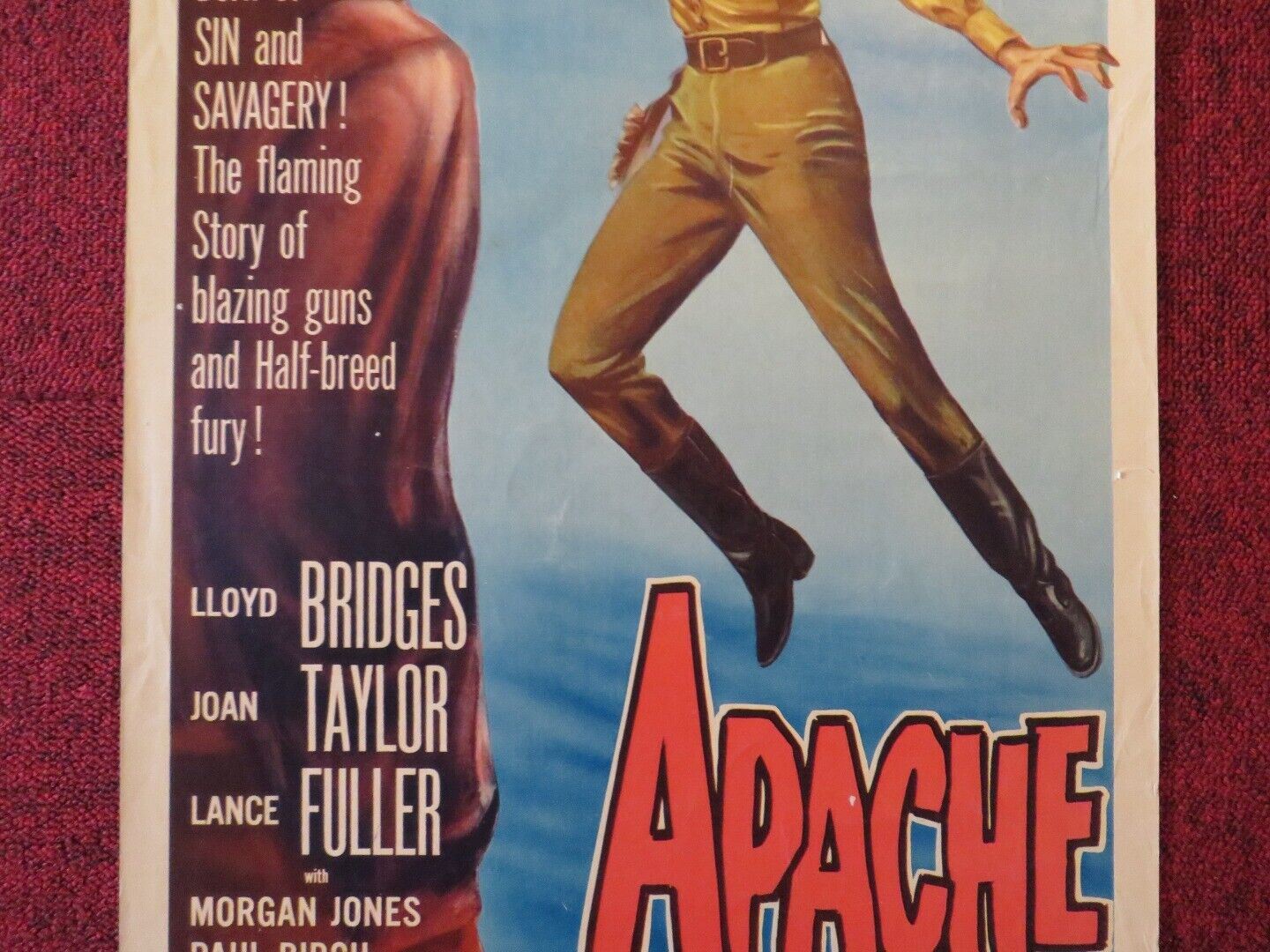 APACHE WOMAN US INSERT (14"x 36") POSTER LLOYD BRIDGES JOAN TAYLOR 1955