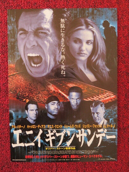 ANY GIVEN SUNDAY JAPANESE CHIRASHI (B5) POSTER AL PACINO CAMERON DIAZ 1999