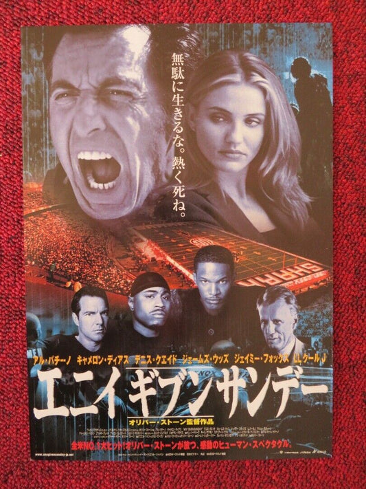 ANY GIVEN SUNDAY JAPANESE CHIRASHI (B5) POSTER AL PACINO CAMERON DIAZ 1999