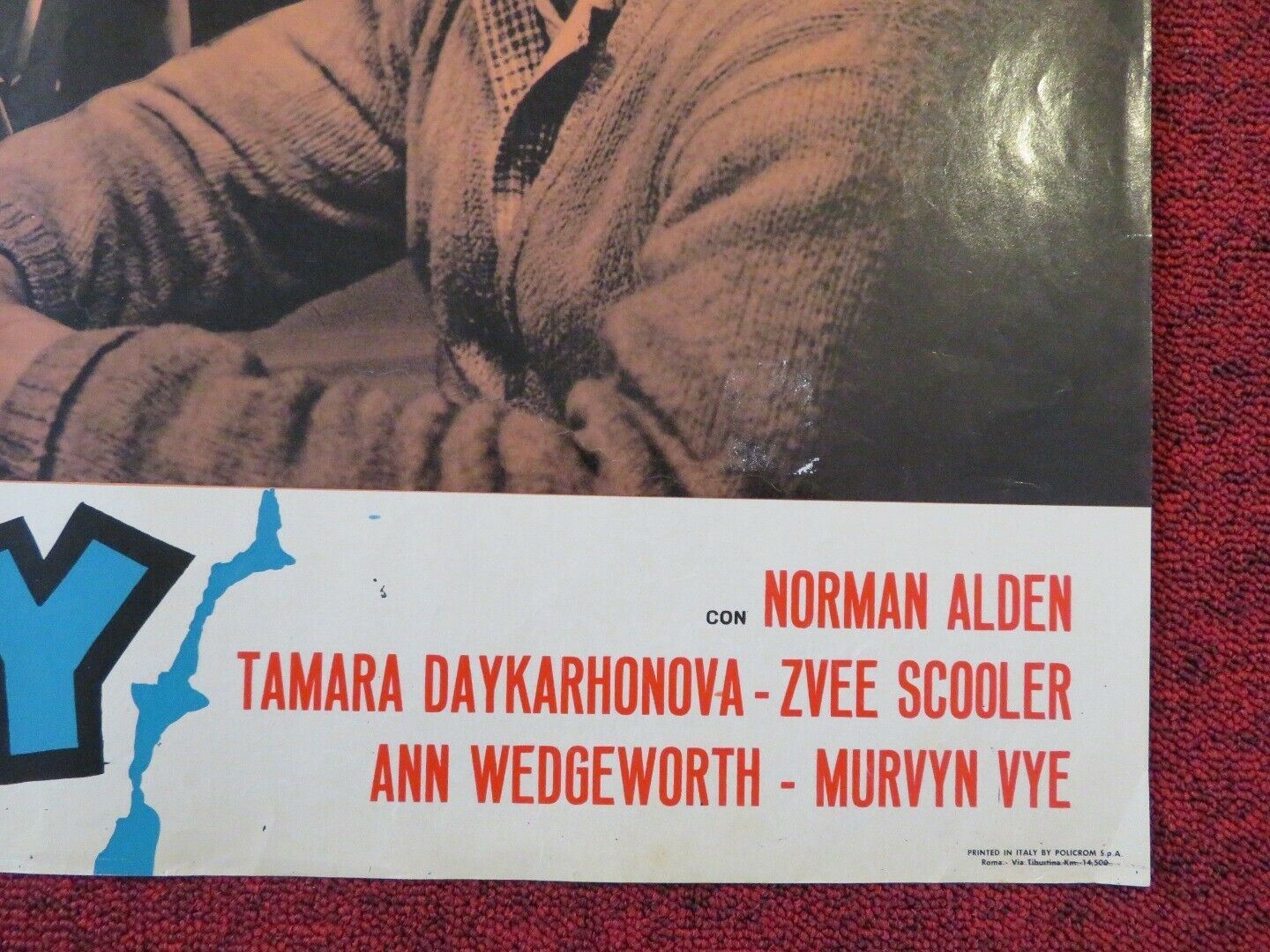 ANDY ITALIAN FOTOBUSTA POSTER NORMAN ALDEN TAMARA DAYKARHONOVA 1965