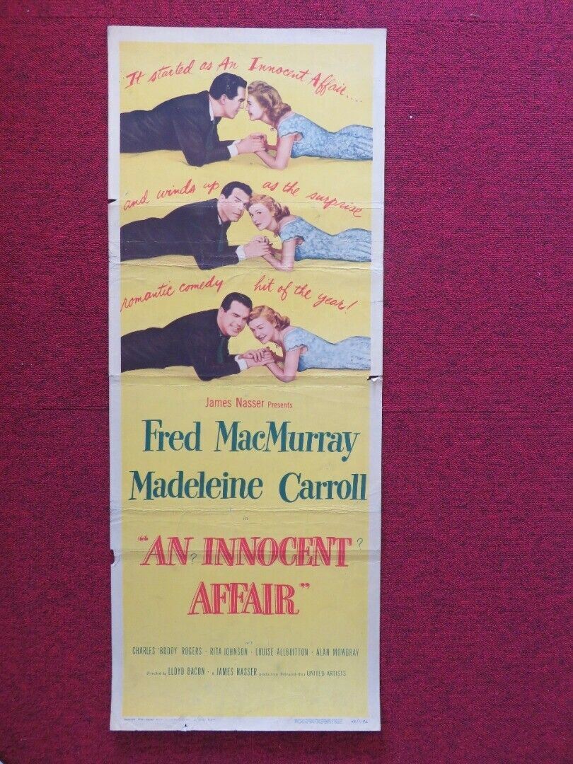 AN INNOCENT AFFAIR  US INSERT (14"x 36") POSTER FRED MACMURRAY 1948