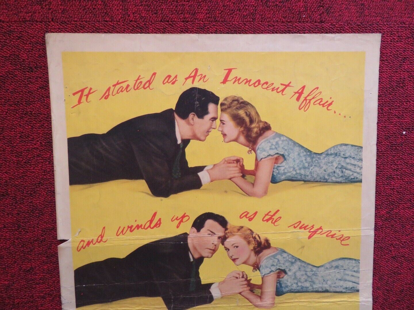 AN INNOCENT AFFAIR  US INSERT (14"x 36") POSTER FRED MACMURRAY 1948