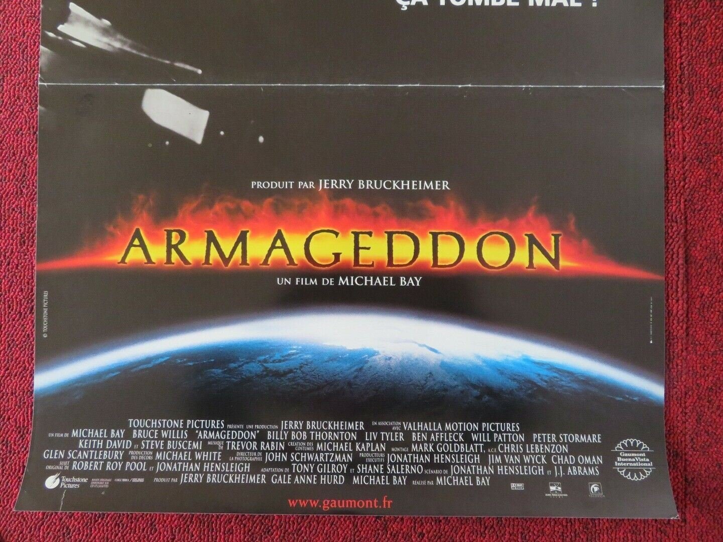 ARMAGEDDON FRENCH (15"x 21") POSTER BRUCE WILLIS BEN AFFLECK 1998