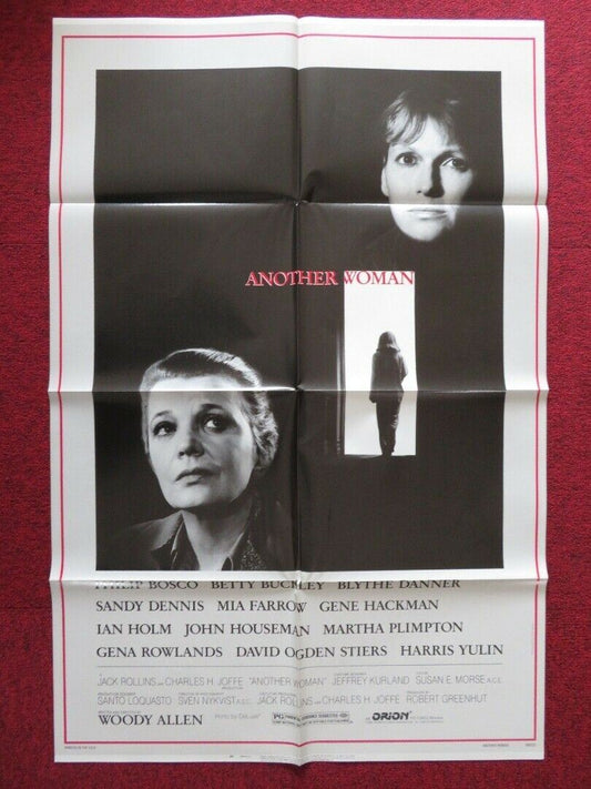 ANOTHER WOMAN FOLDED US ONE SHEET POSTER PHILIP BOSCO MIA FARROW 1988