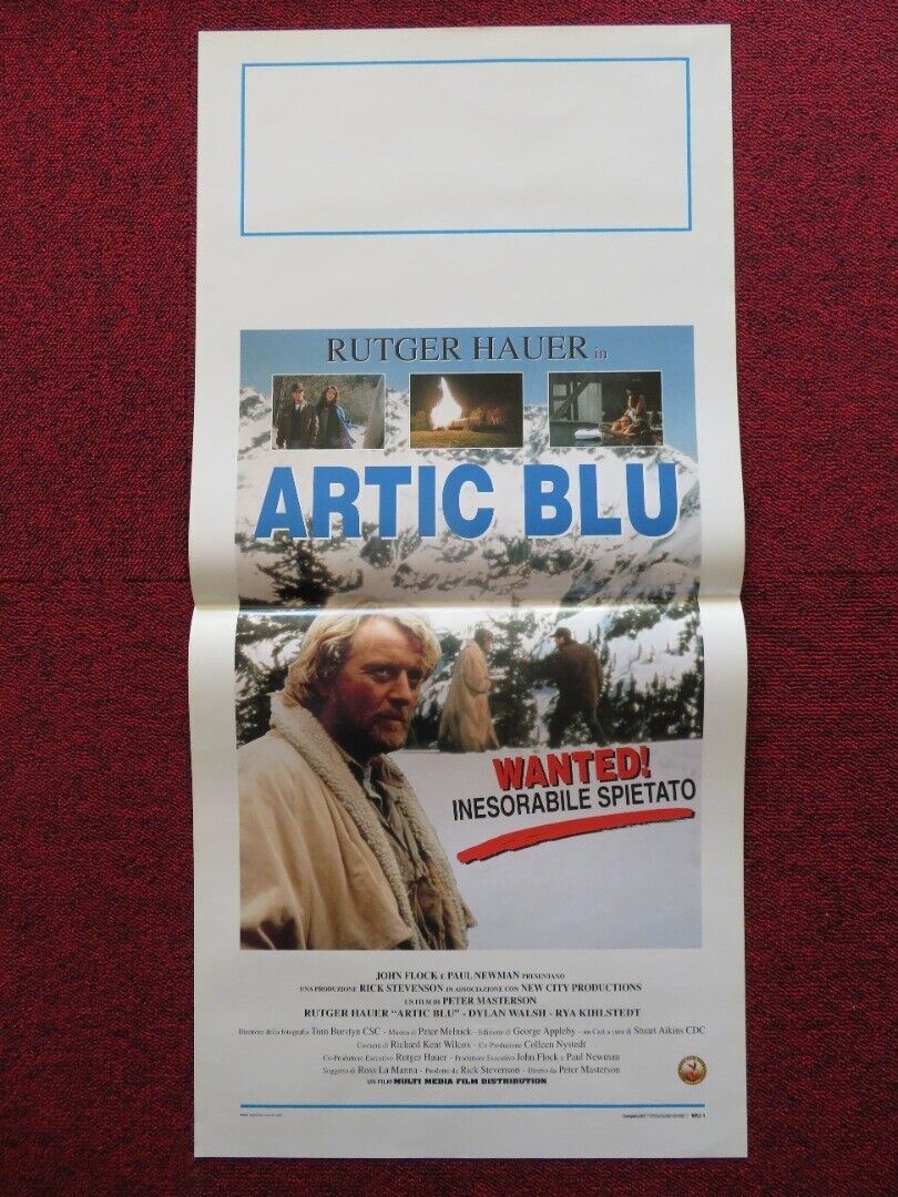 ARTIC BLU / arctic blue ITALIAN LOCANDINA (27.5"x13") POSTER RUTGER 1995