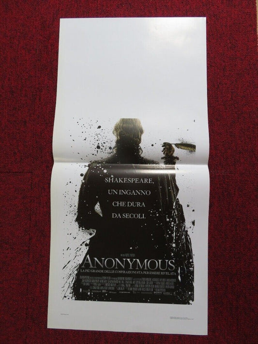 ANONYMOUS ITALIAN LOCANDINA (27.5"x13") POSTER RHYS IFANS VANESSA REDGRAVE 2011