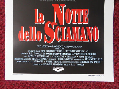 APPRENTICE TO MURDER ITALIAN LOCANDINA (27.5"x13") POSTER DONALD SUTHERLAND '89