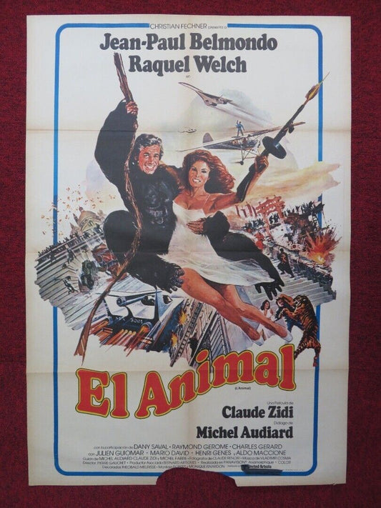 ANIMAL SPANISH ROLLED POSTER RAQUEL WELCH JEAN-PAUL BELMONDO 1977