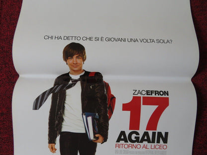 17 AGAIN ITALIAN LOCANDINA (27.5"x13") POSTER ZAC EFRON LESLIE MANN 2009 - Rendezvous Cinema