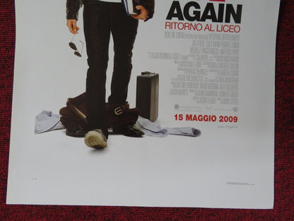 17 AGAIN ITALIAN LOCANDINA (27.5"x13") POSTER ZAC EFRON LESLIE MANN 2009 - Rendezvous Cinema