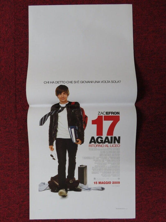 17 AGAIN ITALIAN LOCANDINA (27.5"x13") POSTER ZAC EFRON LESLIE MANN 2009 - Rendezvous Cinema