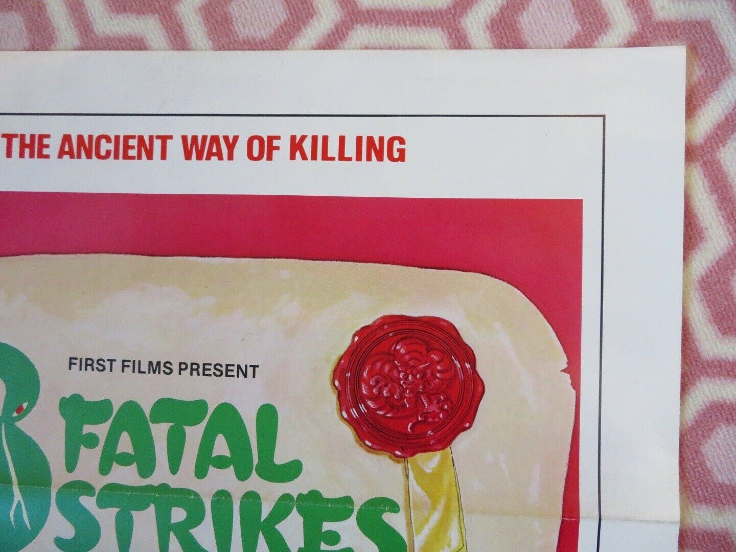 18 FATAL STRIKES US ROLLED POSTER TUNG WAI SHIN TIEN 1981 - Rendezvous Cinema