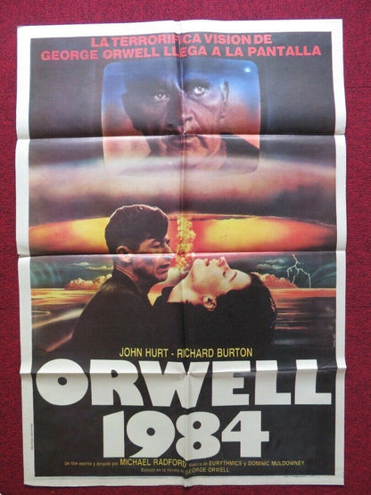 1984 ORWELL FOLDED ARGENTINA POSTER JOHN HURT RICHARD BURTON 1984 - Rendezvous Cinema