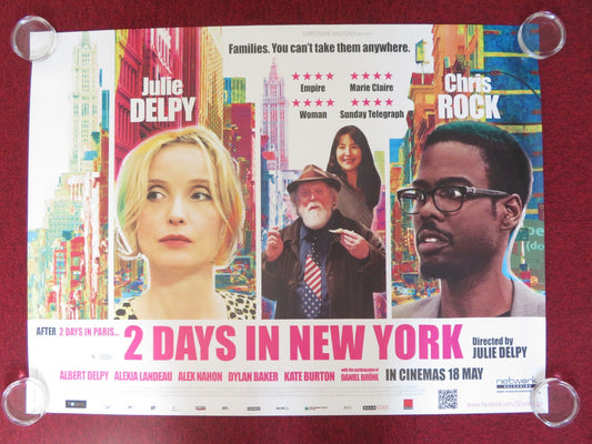 2 DAYS IN NEW YORK UK QUAD (30"x 40") ROLLED POSTER JULIE DELPY CHRIS ROCK 2012 - Rendezvous Cinema