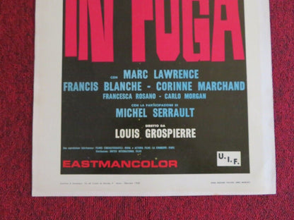 2 KILLERS IN FUGA ITALIAN LOCANDINA (27.5"x13") POSTER BERNARD BLIER 1968 - Rendezvous Cinema