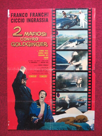 2 MAFIOSI CONTRO GOLDGINGER - a ITALIAN FOGLIO ROLLED POSTER FRANCO FRANCHI 1965 - Rendezvous Cinema