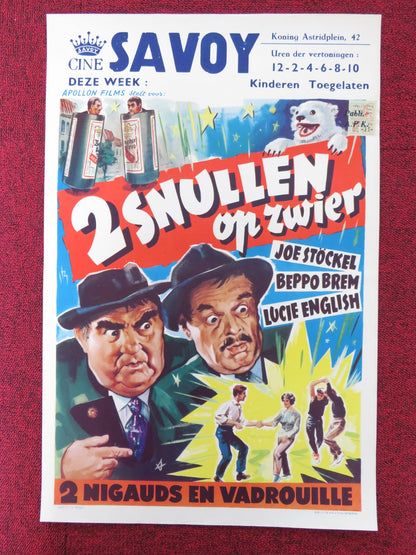 2 NIGAUDS EN VADROUILLE BELGIUM POSTER JOE STOCKEL BEPPO BREM 1951 - Rendezvous Cinema