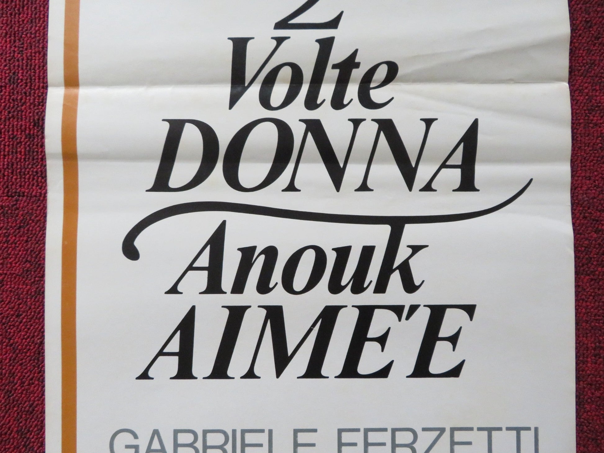 2 VOLTE DONNA ITALIAN LOCANDINA POSTER ANOUK AIMEE RICHARD BERRY 1978 - Rendezvous Cinema