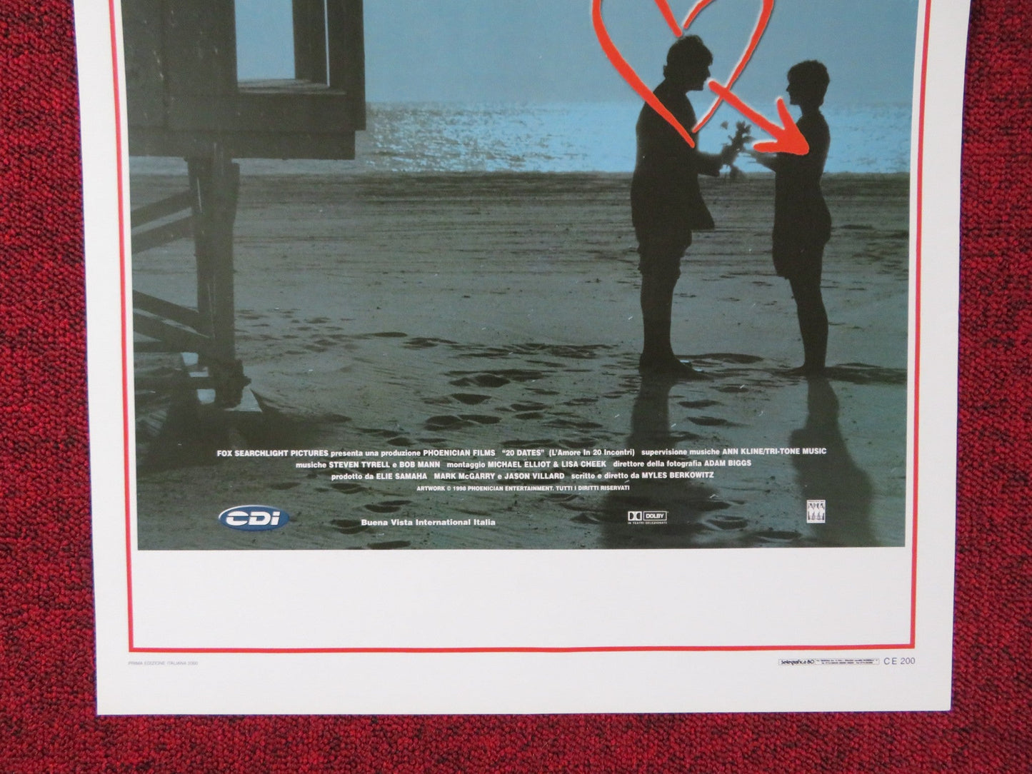 20 DATES ITALIAN LOCANDINA POSTER MYLES BERKOWITZ ELISABETH WAGNER 2000 - Rendezvous Cinema