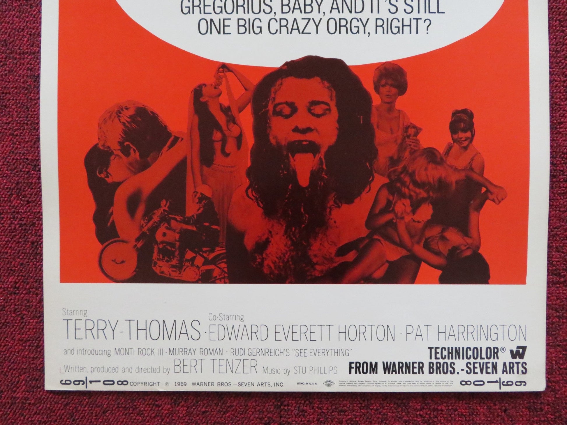 2000 YEARS LATER US INSERT (14"x 36") POSTER TERRY - THOMAS EDWARD EVERETT 1969 - Rendezvous Cinema