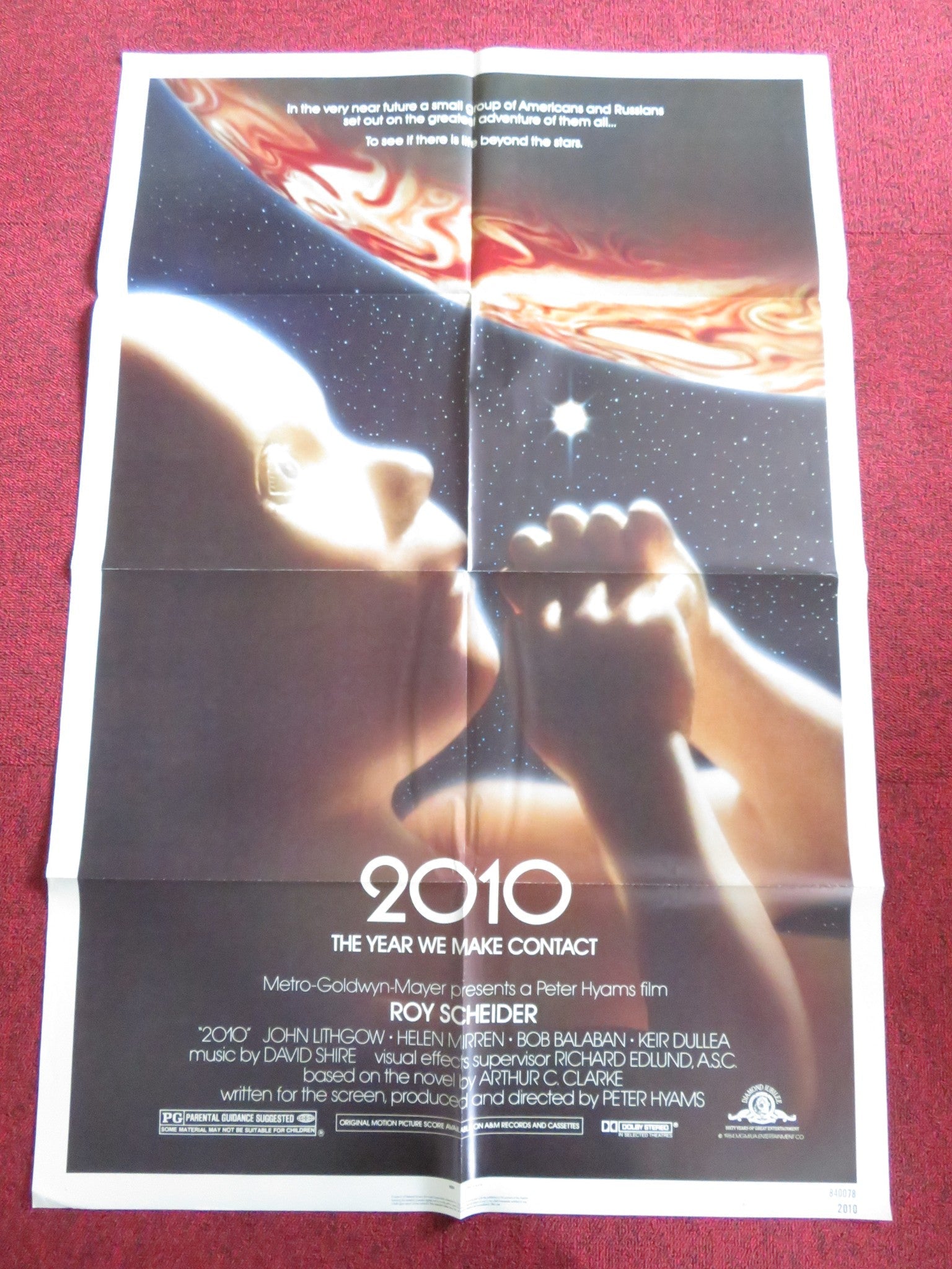 2010 THE YEAR WE MAKE CONTACT FOLDED US ONE SHEET POSTER SCHNEIDER LITHGOW 1984 - Rendezvous Cinema