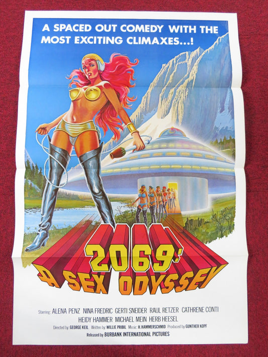 2069: A SEX ODYSSEY US TRI FOLDED ONE SHEET ROLLED POSTER NINA FREDERIK 1974 - Rendezvous Cinema