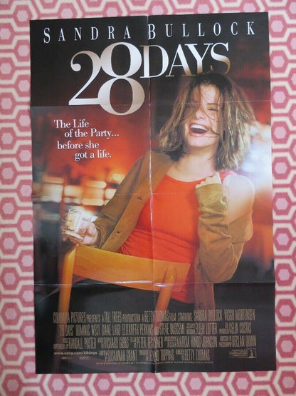 28 DAYS US ONE SHEET (27 x 41) POSTER SANDRA BULLOCK VIGGO MORTENSEN 1999 - Rendezvous Cinema