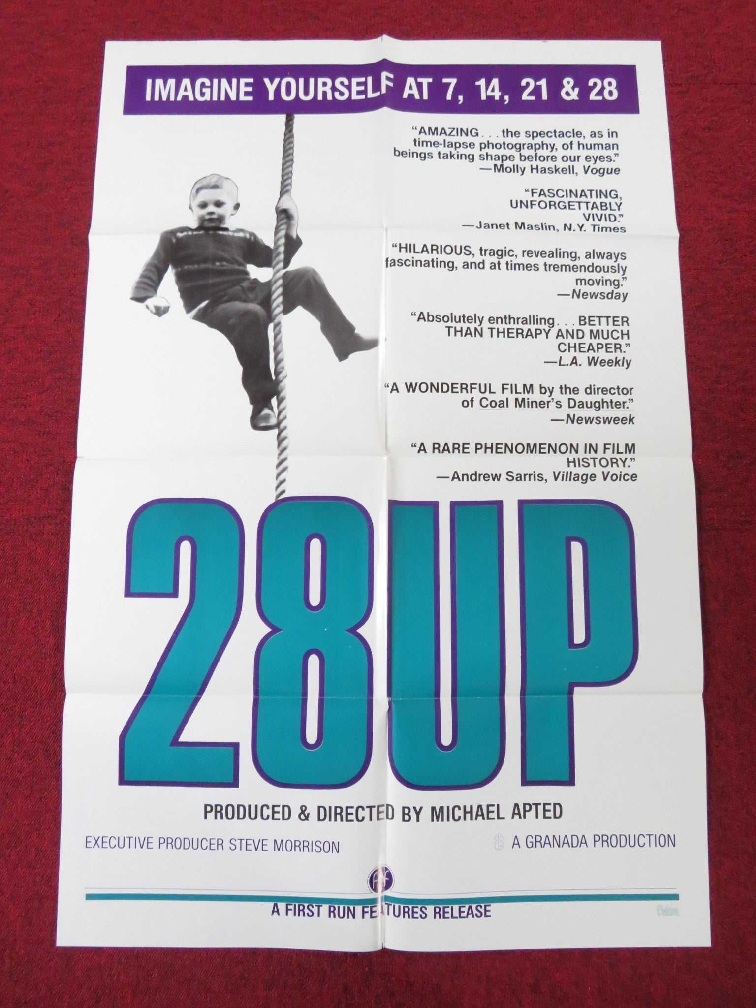 28 UP FOLDED US ONE SHEET POSTER MICHAEL APTED BRUCE BALDEN 1984 - Rendezvous Cinema