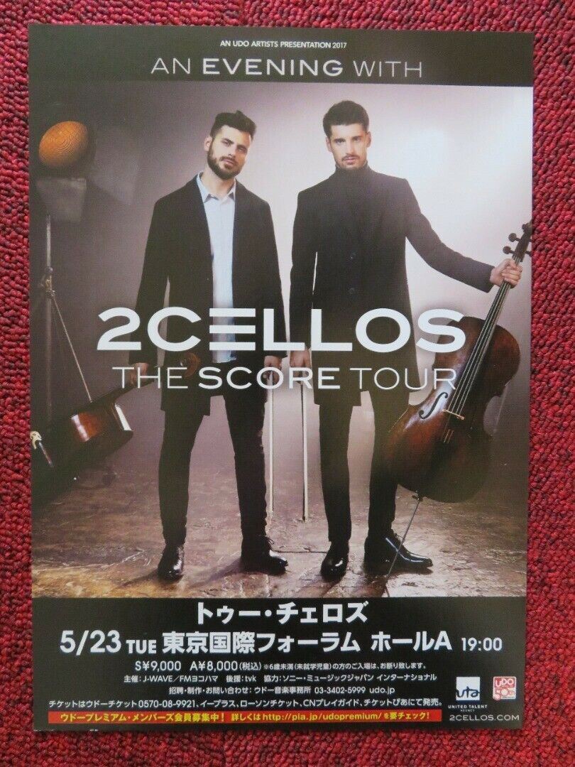 2CELLOS - THE SCORE TOUR JAPANESE MUSIC TOUR GIG POSTER 2018 - Rendezvous Cinema