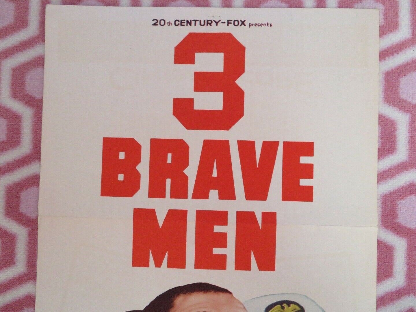 3 BRAVE MEN US INSERT (14"x 36") POSTER RAY MILLAND ERNEST BORGNINE 1956 - Rendezvous Cinema