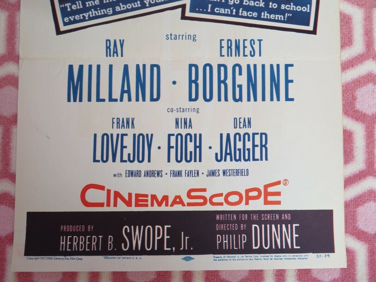 3 BRAVE MEN US INSERT (14"x 36") POSTER RAY MILLAND ERNEST BORGNINE 1956 - Rendezvous Cinema