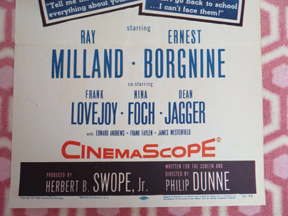 3 BRAVE MEN US INSERT (14"x 36") POSTER RAY MILLAND ERNEST BORGNINE 1956 - Rendezvous Cinema