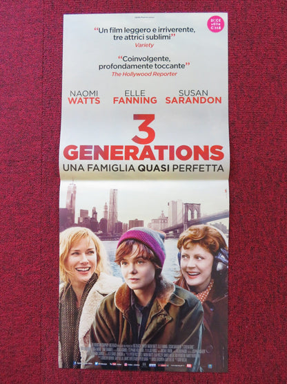 3 GENERATIONS ITALIAN LOCANDINA POSTER NAOMI WATTS ELLE FANNING 2015 - Rendezvous Cinema