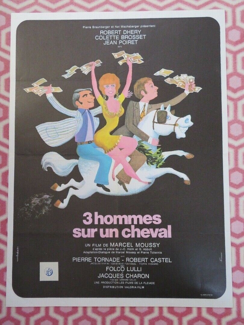 3 HOMMES SUR UN CHEVAL / Three Men on a Horse FRENCH MOYENNE POSTER 1969 - Rendezvous Cinema