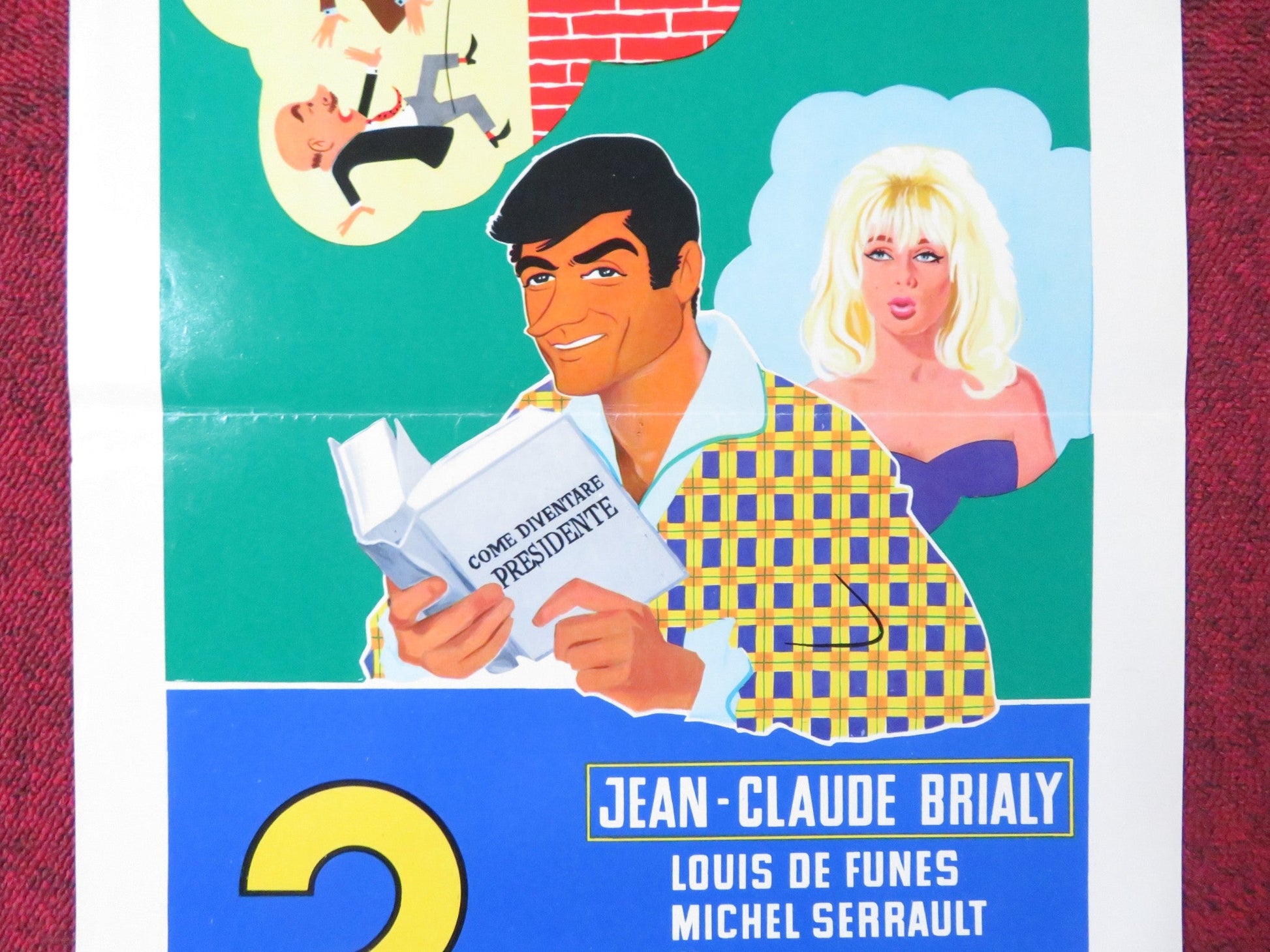 3 MORTI PER GIULIO ITALIAN LOCANDINA POSTER JEAN - CLAUDE BRIALY L. DE FUNES 1964 - Rendezvous Cinema