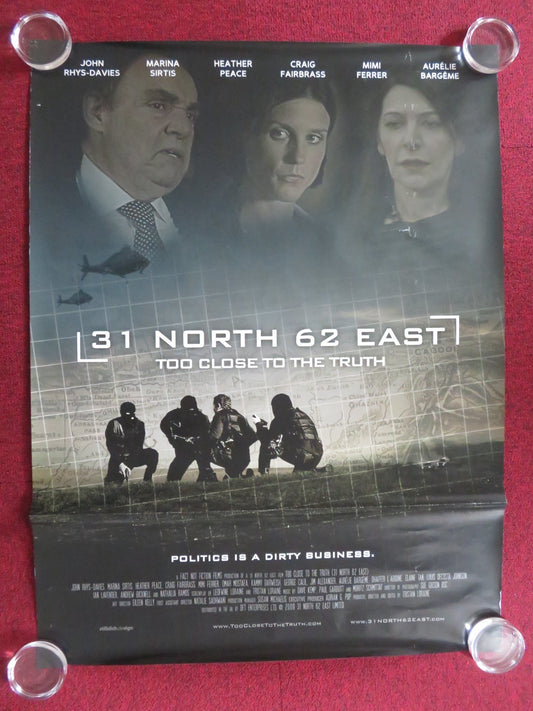 31 NORTH 62 EAST UK QUAD (30"x 40") ROLLED POSTER JOHN RHYS - DAVIES H. PEACE 2009 - Rendezvous Cinema