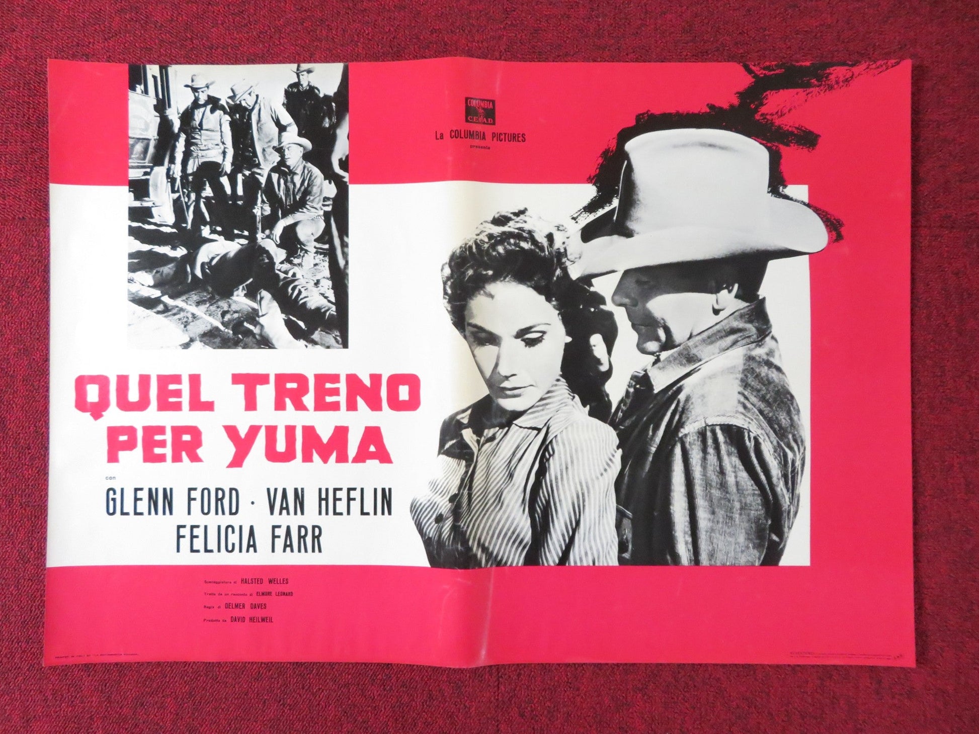 3:10 TO YUMA - E ITALIAN FOTOBUSTA POSTER GLENN FORD VAN HEFLIN 1957 - Rendezvous Cinema