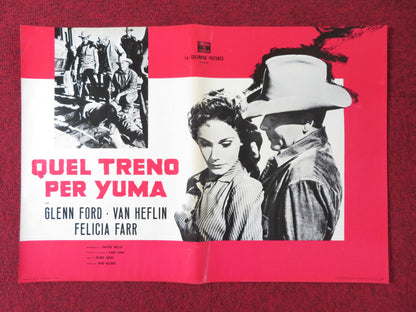 3:10 TO YUMA - E ITALIAN FOTOBUSTA POSTER GLENN FORD VAN HEFLIN 1957 - Rendezvous Cinema