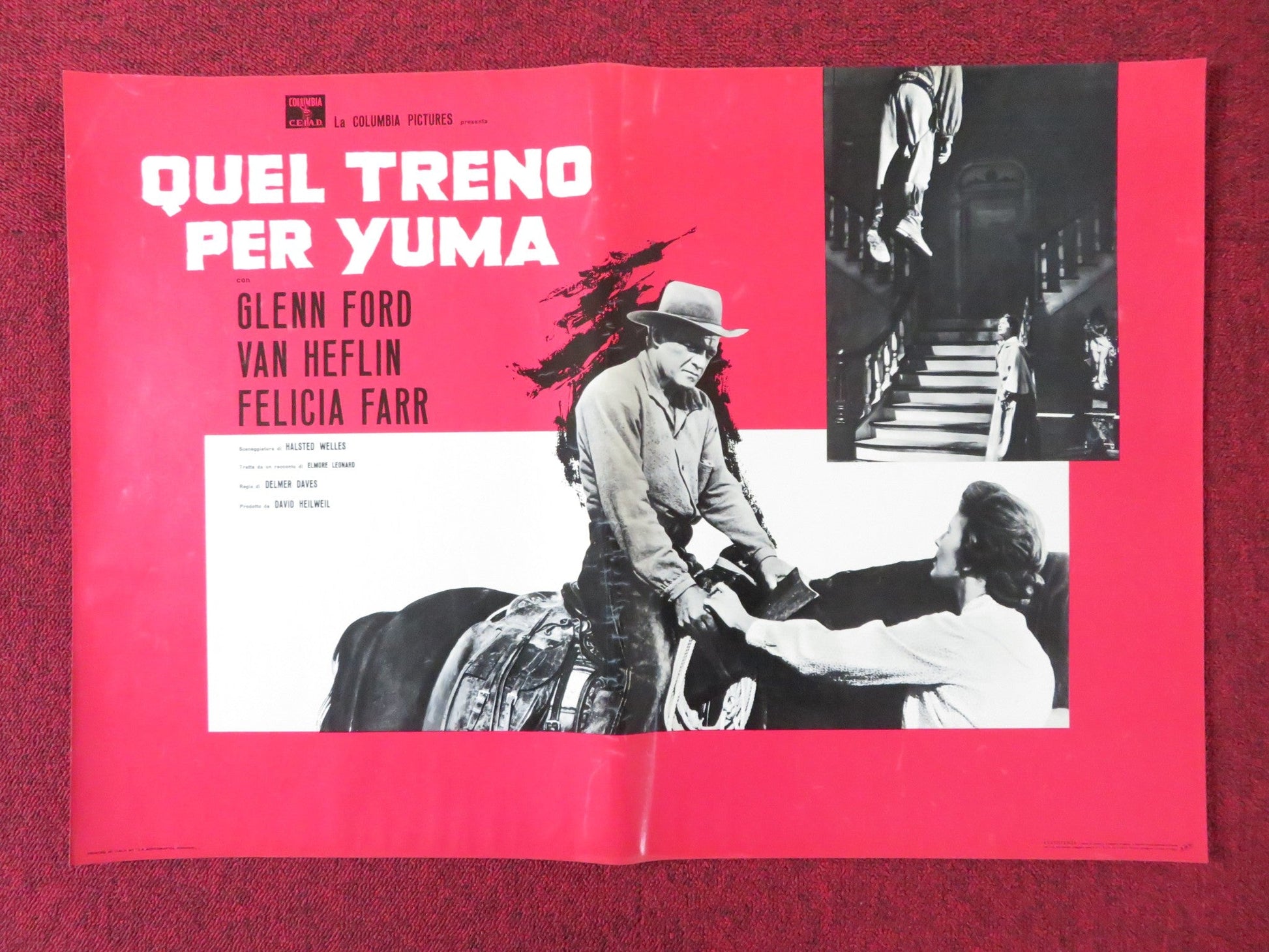 3:10 TO YUMA - I ITALIAN FOTOBUSTA POSTER GLENN FORD VAN HEFLIN 1957 - Rendezvous Cinema