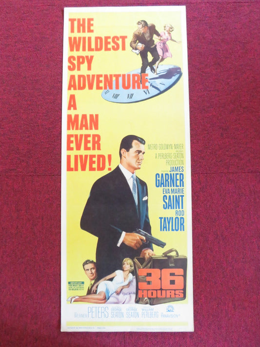 36 HOURS US INSERT (14"x 36") POSTER JAMES GARNER EVA MARIE SAINT 1965 - Rendezvous Cinema