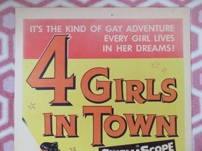 4 GIRLS IN TOWN US INSERT (14"x 36") POSTER GEORGE NADER JULIE ADAMS 1957 - Rendezvous Cinema