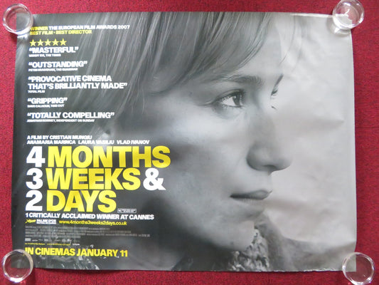 4 MONTHS, 3 WEEKS AND 2 DAYS UK QUAD ROLLED POSTER MARINCA VAISILIU 2007 - Rendezvous Cinema