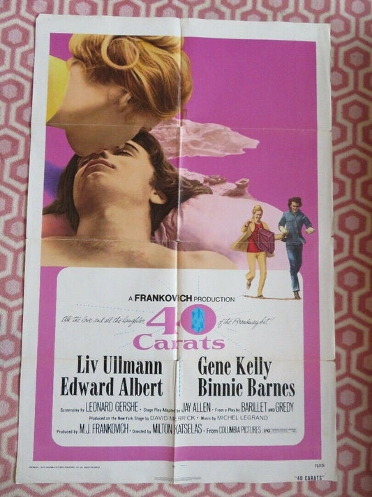 40 CARRATS US ONE SHEET POSTER GENE KELLY LIV ULLMANN 1973 - Rendezvous Cinema