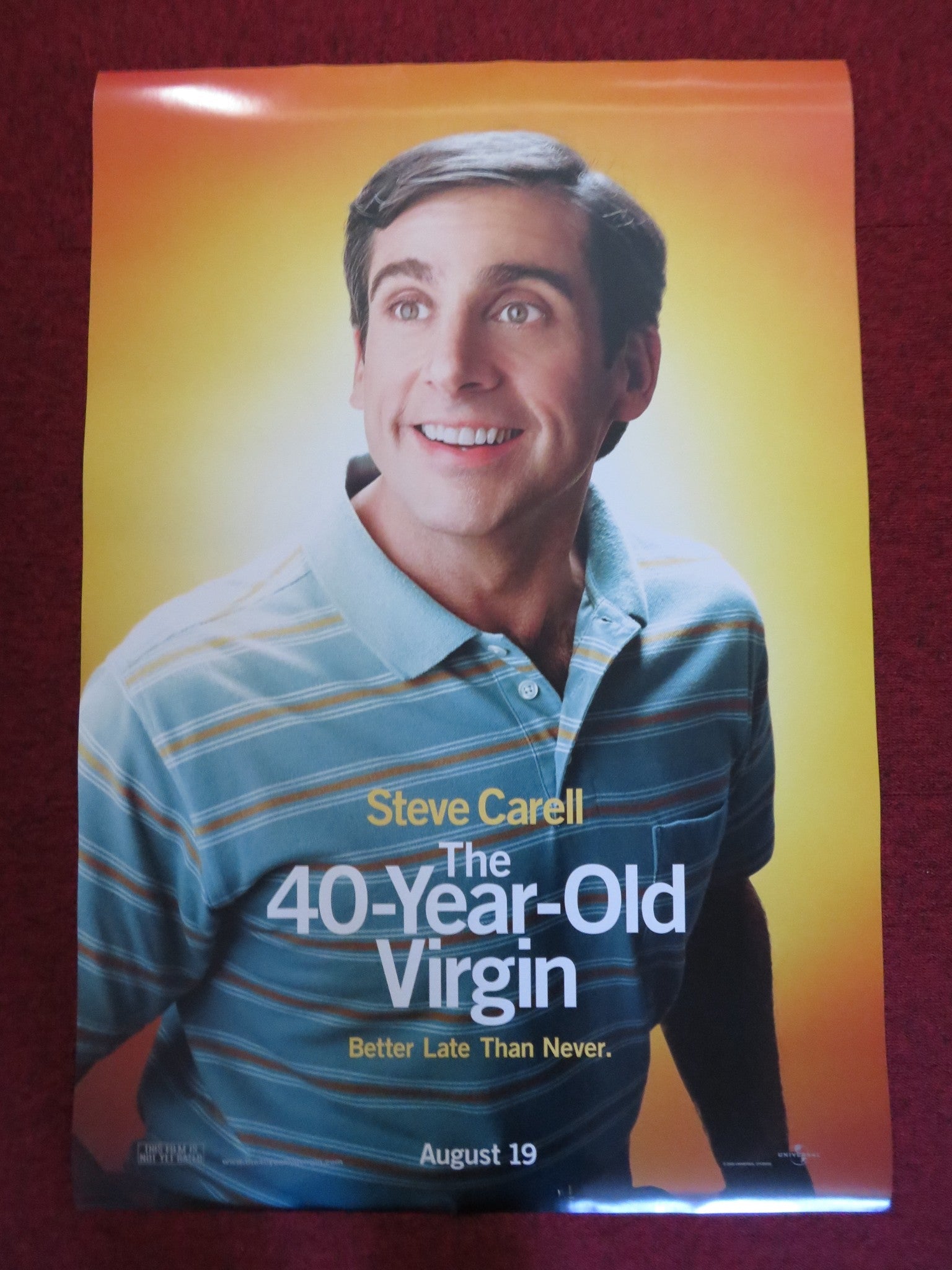 40 - YEAR - OLD VIRGIN US ONE SHEET ROLLED POSTER STEVE CARELL 2005 - Rendezvous Cinema