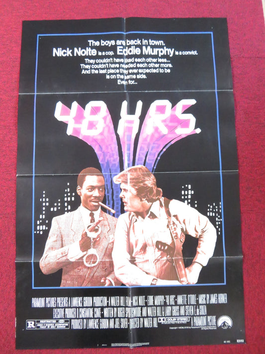 48 HRS - a FOLDED US ONE SHEET POSTER EDDIE MURPHY NICK NOLTE 1982 - Rendezvous Cinema