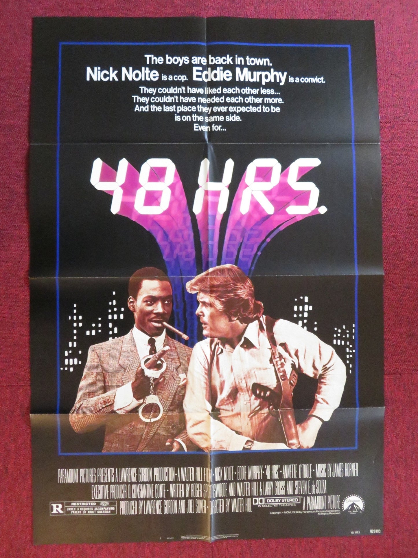 48 HRS - b FOLDED US ONE SHEET POSTER EDDIE MURPHY NICK NOLTE 1982 - Rendezvous Cinema