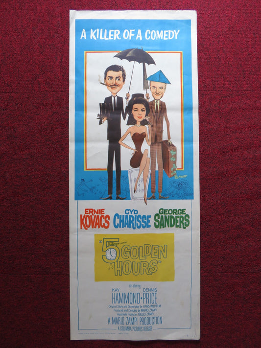 5 GOLDEN HOURS US INSERT (14"x 36") POSTER ERNIE KOVACS CYD CHARISSE 1961 - Rendezvous Cinema