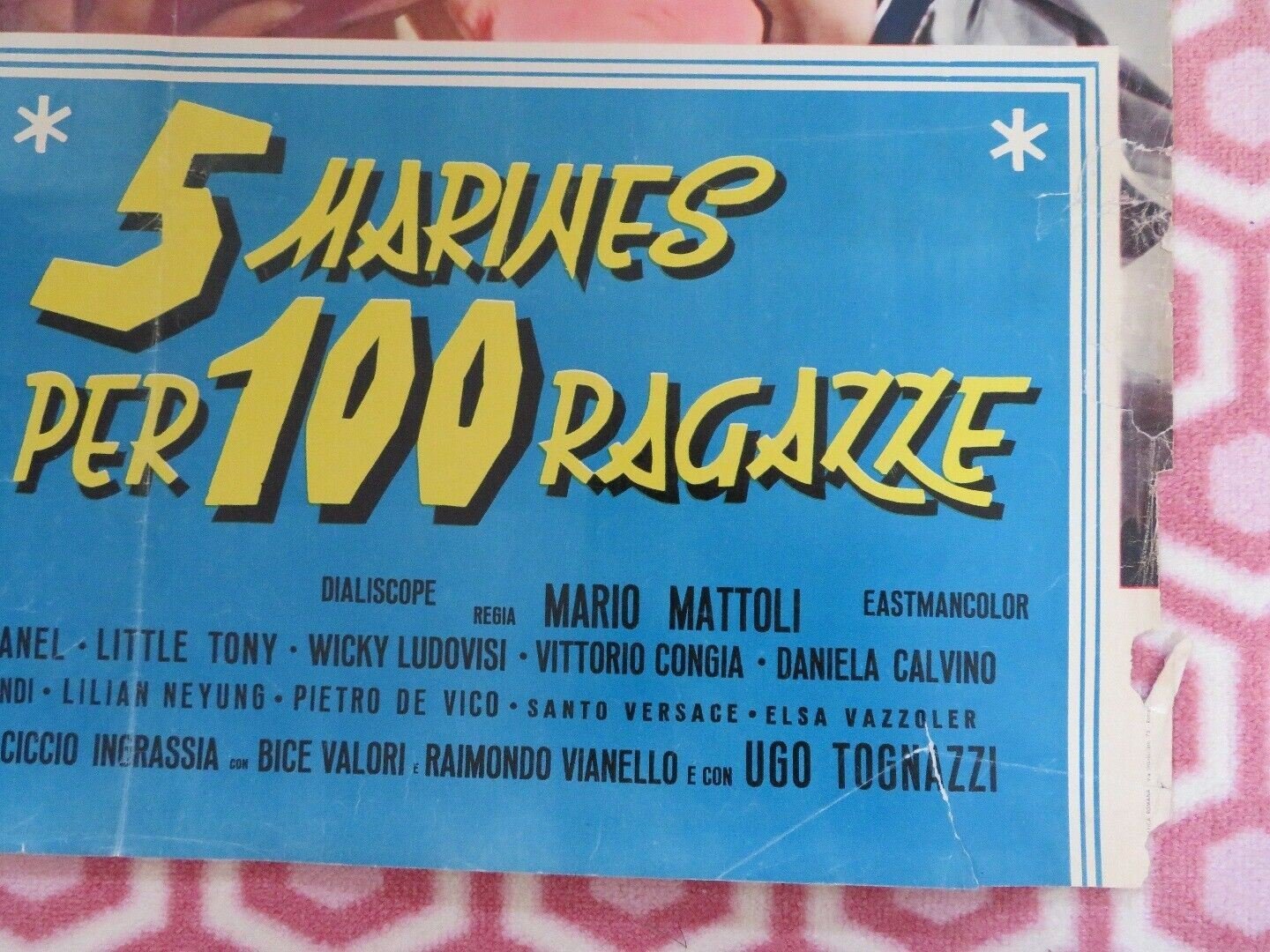 5 MARINES PER 100 RAGAZZE ITALIAN FOGLIO POSTER MARIO MATTOLI 1961 - Rendezvous Cinema