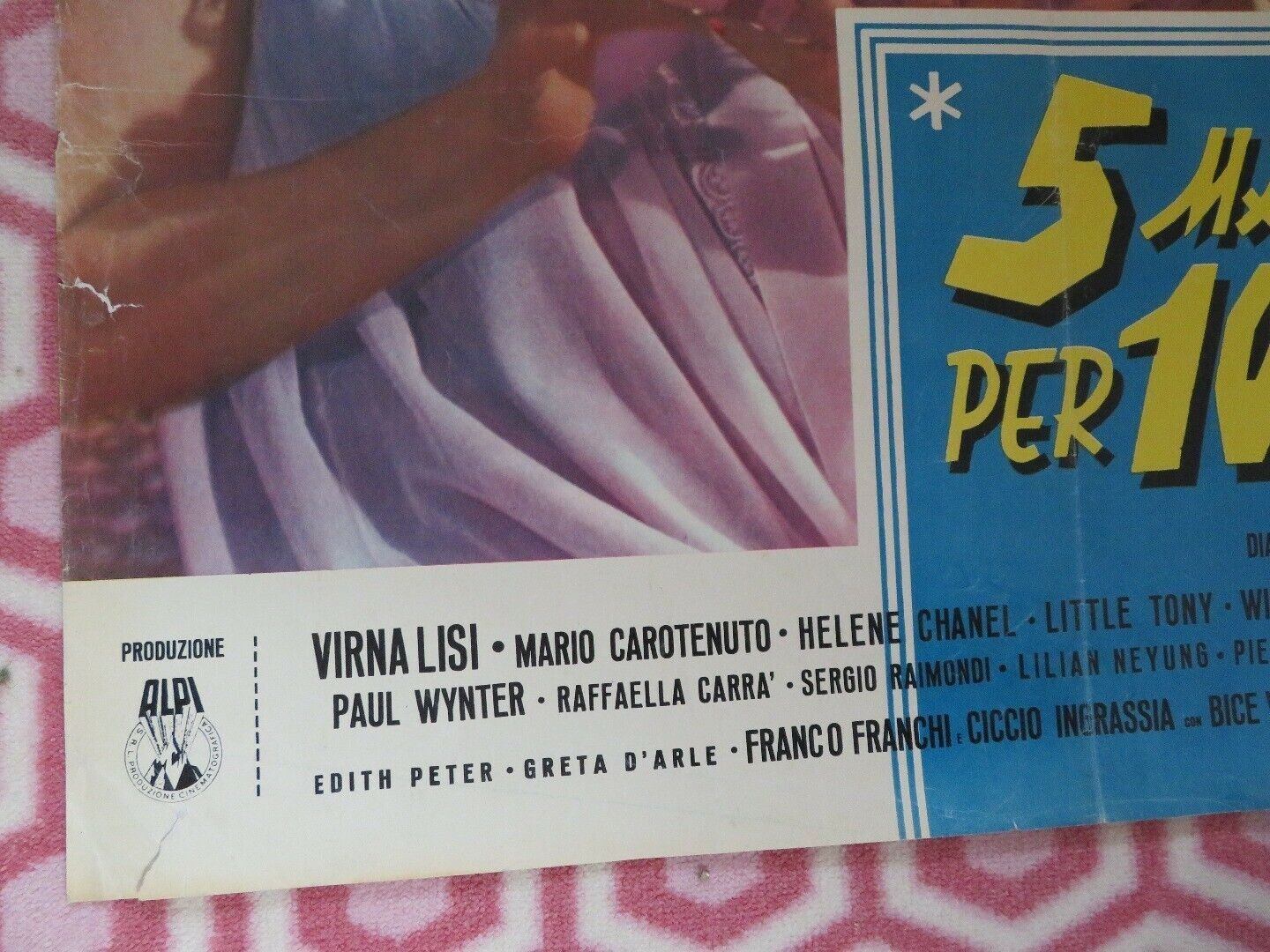 5 MARINES PER 100 RAGAZZE ITALIAN FOGLIO POSTER MARIO MATTOLI 1961 - Rendezvous Cinema